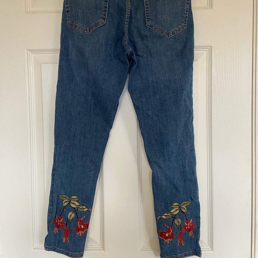 Topshop Jamie Embroidered Cropped Jeans